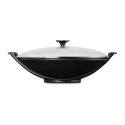 Kochwelt Entdecken|Pfannen<Le Creuset Wok mit Glasdeckel 36 cm Schwarz