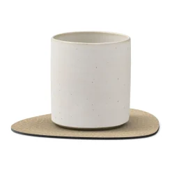 Untersetzer<LINDDNA Glasuntersetzer 11x13 cm Curve Hippo sand