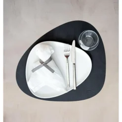 Tischwäsche|Vatertag<LINDDNA Tischset L 37x44 cm Curve Nupo black