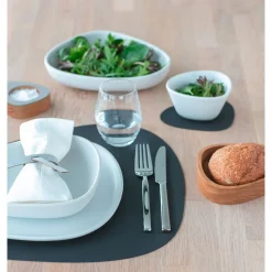 Tischwäsche|Bestseller<LINDDNA Tischset L 37x44 cm Curve Nupo anthracite