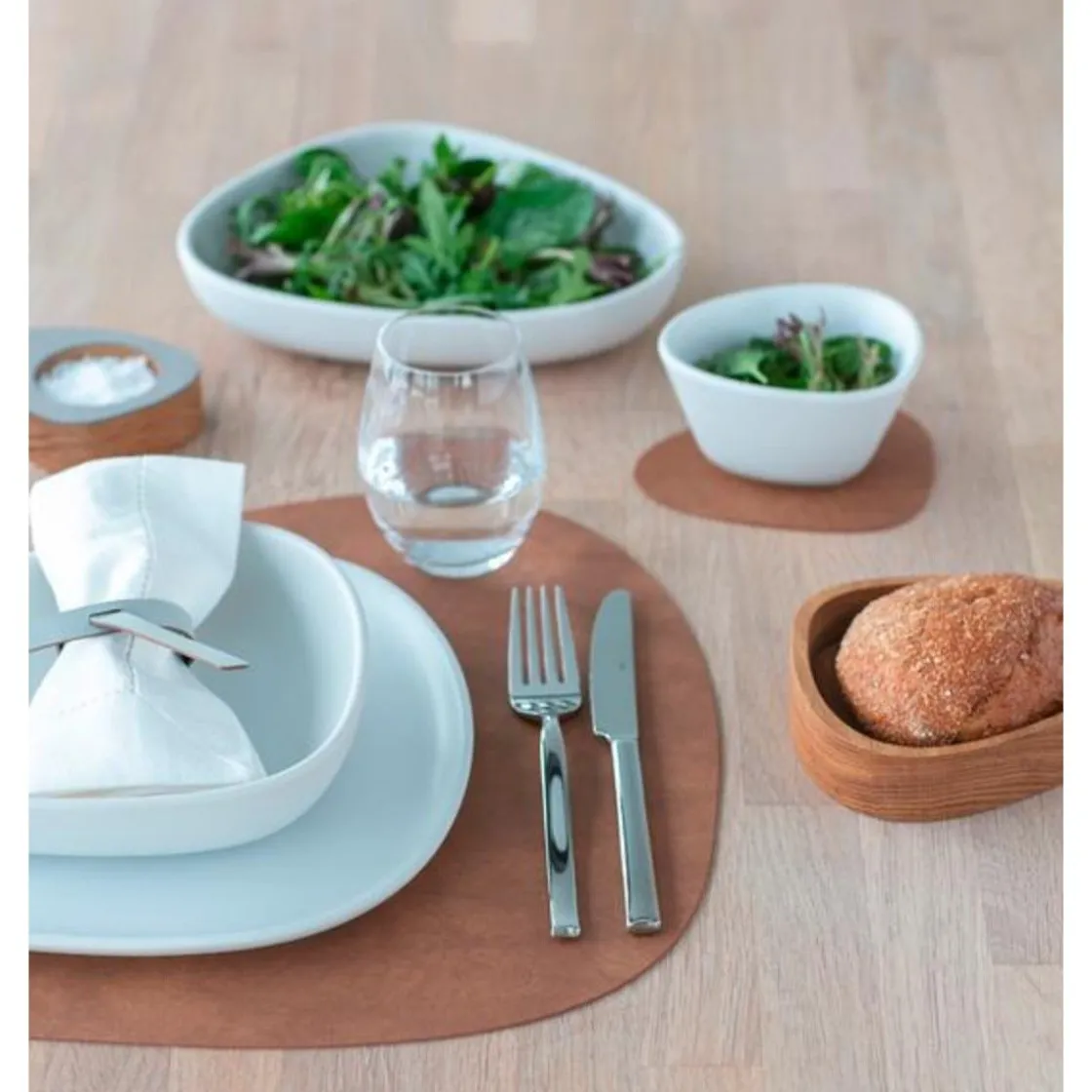 Tischwäsche<LINDDNA Tischset L 37x44 cm Curve Nupo nature