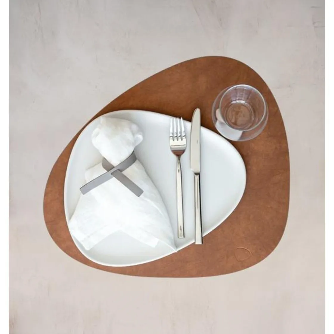 Tischwäsche<LINDDNA Tischset L 37x44 cm Curve Nupo nature