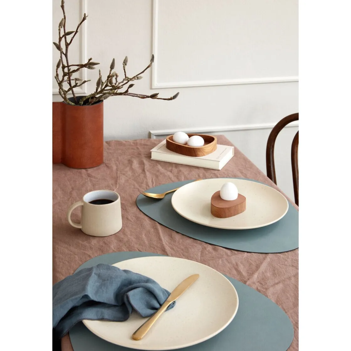 Sommertafel<LINDDNA Tischset L 37x44 cm Curve Nupo pastellgrün