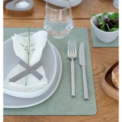 Tischwäsche<LINDDNA Tischset L 35x45 cm Square Hippo olive green