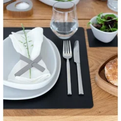 Tischwäsche<LINDDNA Tischset L 35x45 cm Square Bull black