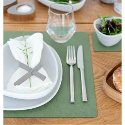 Tischwäsche<LINDDNA Tischset L 35x45 cm Square Hippo forest green