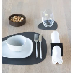 Tischwäsche<LINDDNA Tischset M 31x35 cm Curve Serene anthracite