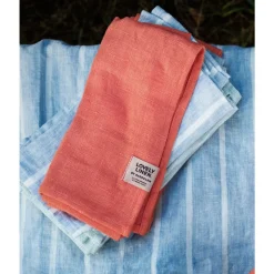 Lovely Linen Servietten 45x45 cm Misty Stripe Sky