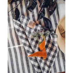 Lovely Linen Servietten 45x45 cm Misty Square Off-White/Graphite