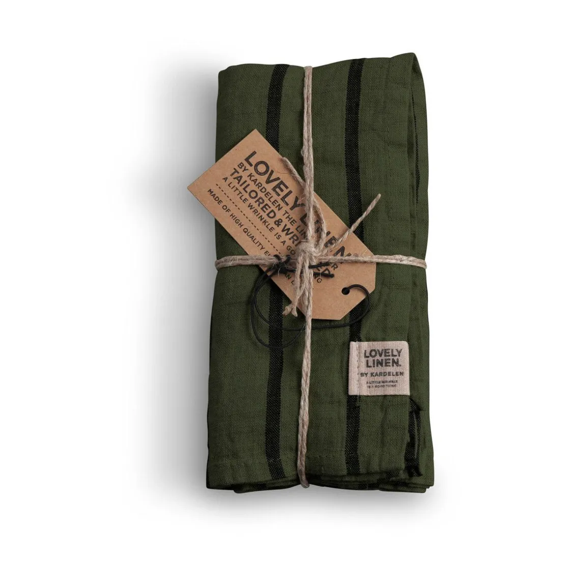 Tischwäsche<Lovely Linen Servietten 45x45 cm Misty Stripe Forest