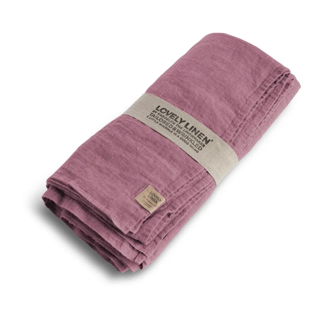 Lovely Linen Tischdecke 100x100 cm Lovely Altrosa