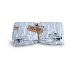 Tischwäsche|Italienische Genüsse<Lovely Linen Tischdecke 145x300 cm Misty Stripe Sky