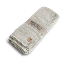 Lovely Linen Tischdecke 100x100 cm Lovely Light Grey