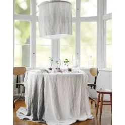 Lovely Linen Tischdecke 100x100 cm Lovely Light Grey