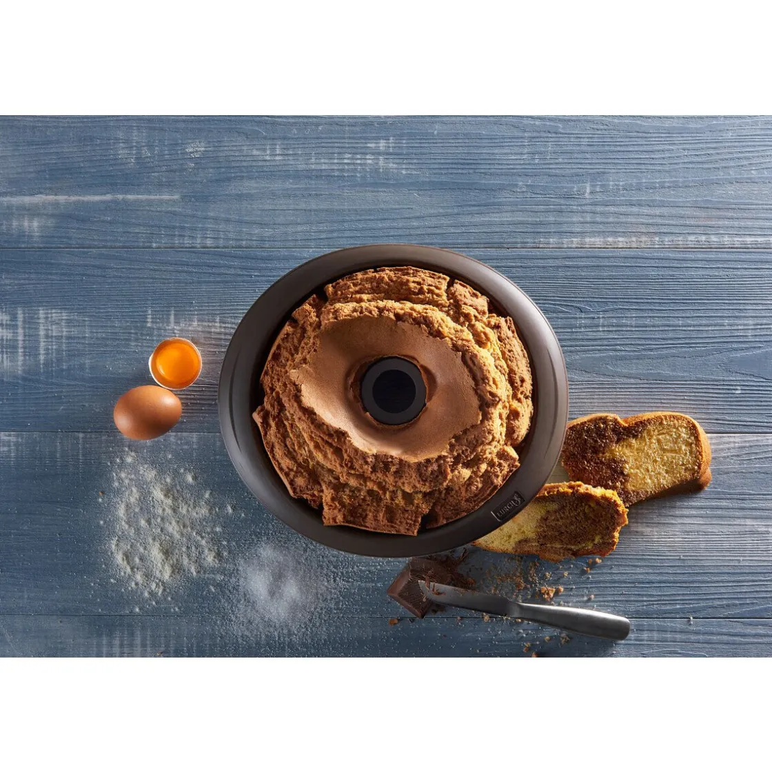 Kochwelt Entdecken|Backformen<Lurch Gugelhupf Form 22 cm Flexi-Form braun