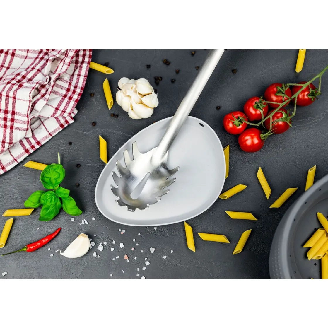 Messer & Co. Entdecken|Kochbesteck<Lurch Kochlöffelablage 2er Set Silikon light / iron-grey