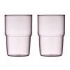 Lyngby Glas Trinkglas 2er-Set Torino pink