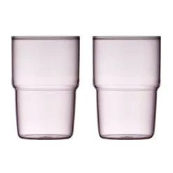 Lyngby Glas Trinkglas 2er-Set Torino pink