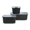 Brotdosen<Mepal Frischhaltedose 3-tlg. EasyClip Nordic Black
