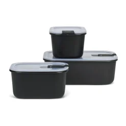 Brotdosen<Mepal Frischhaltedose 3-tlg. EasyClip Nordic Black