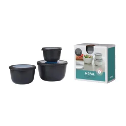 Vorratsdosen<Mepal Starter Set Cirqula hoch Multibowl 3tlg. nordic black