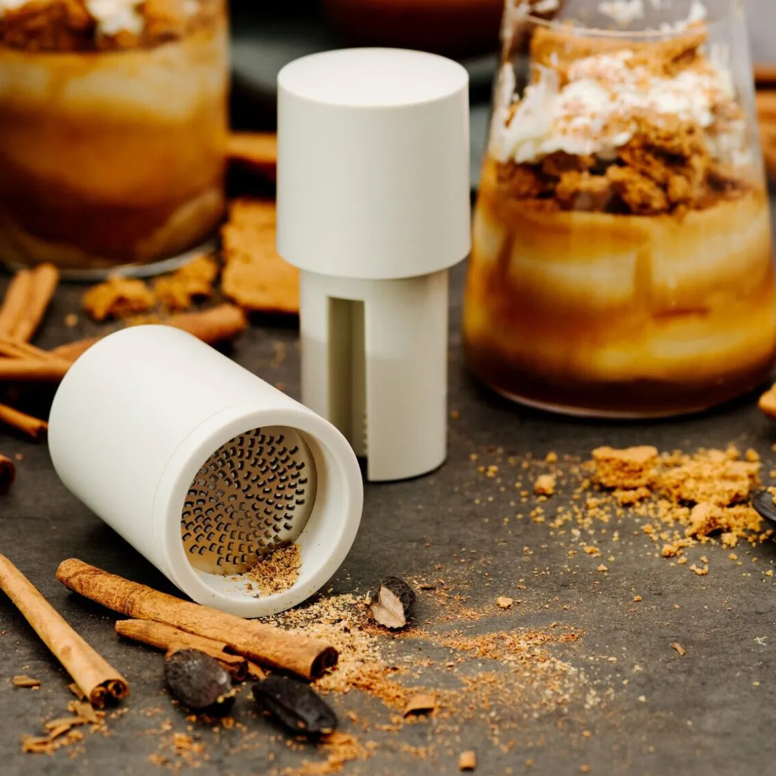 Microplane Gewürzmühle 2in1 12 cm Speciality Cashmere Beige