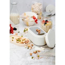 Neuheiten<Microplane Reibe mit Auffangbehälter 3-tlg. Speciality Cashmere Weiß