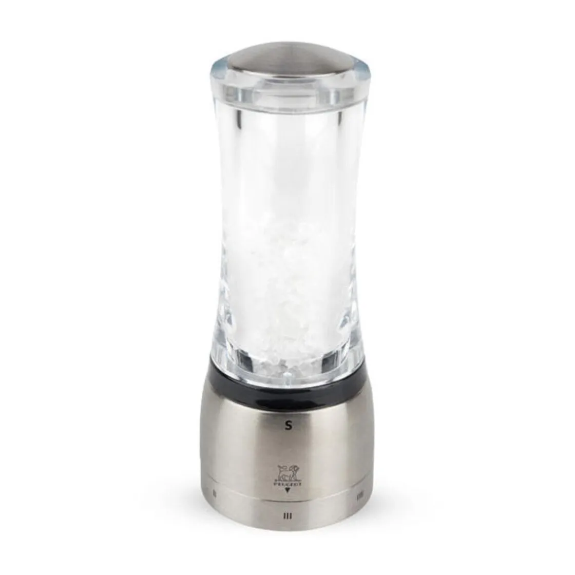 Messer & Co. Entdecken|Kräuter & Gewürze<Peugeot Salzmühle 16 cm Daman u'Select Edelstahl/Acryl