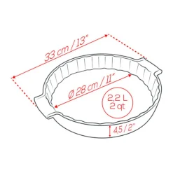 Kochwelt Entdecken|Backformen<Peugeot Tarteform 28cm Appolia ecru