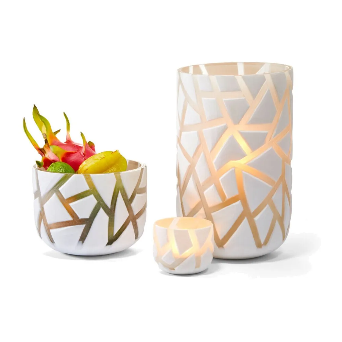 Weihnachten<Philippi Windlicht/Vase 30 cm VAL weiß