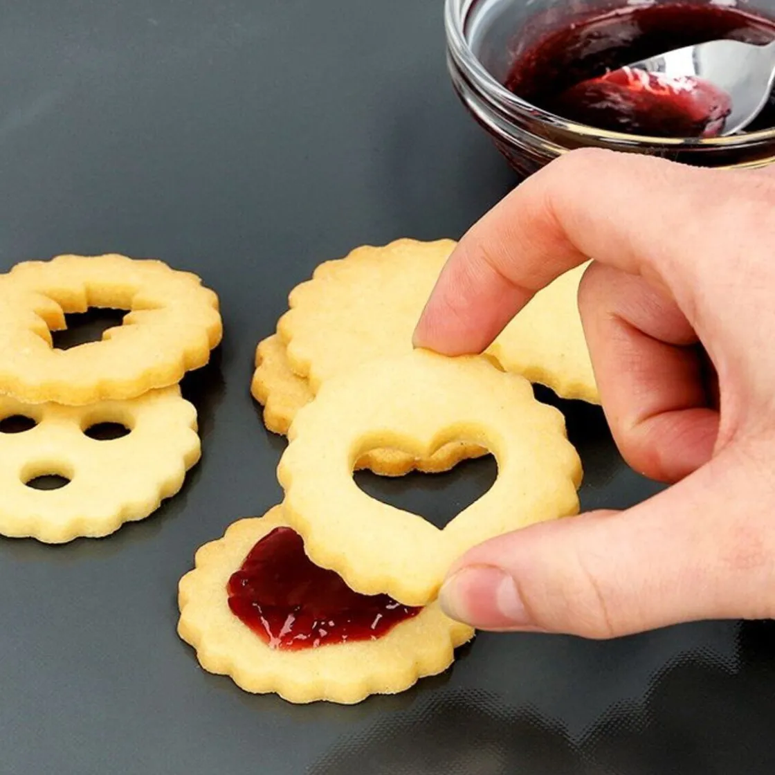 RBV Birkmann Ausstecher Herz 5 cm Linzer silber