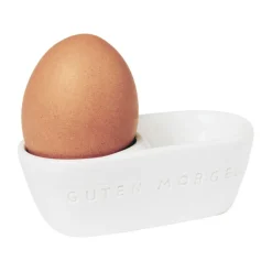 Eierbecher & Eierwärmer<Räder Eierbecher 10x5 cm Guten Morgen weiß