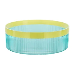 Remember Glasschale Groove blau 27x27x10cm