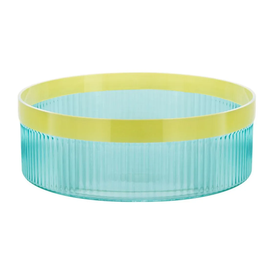 Remember Glasschale Groove blau 27x27x10cm