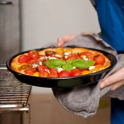 Backbleche<Riess Pizzablech 36 cm Classic Schwarz