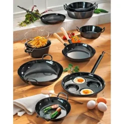 Pfannen|Kochwelt Entdecken<Riess Schlemmerpfanne 26cm ~ mit 2 Griffen schwarz