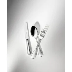 Versilbertes Besteck<Robbe & Berking 4 tlg. Garnitur Alt Faden 150 g versilbert