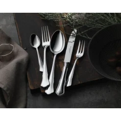 Versilbertes Besteck<Robbe & Berking 30 tlg. Garnitur Alt Chippendale 150 g versilbert