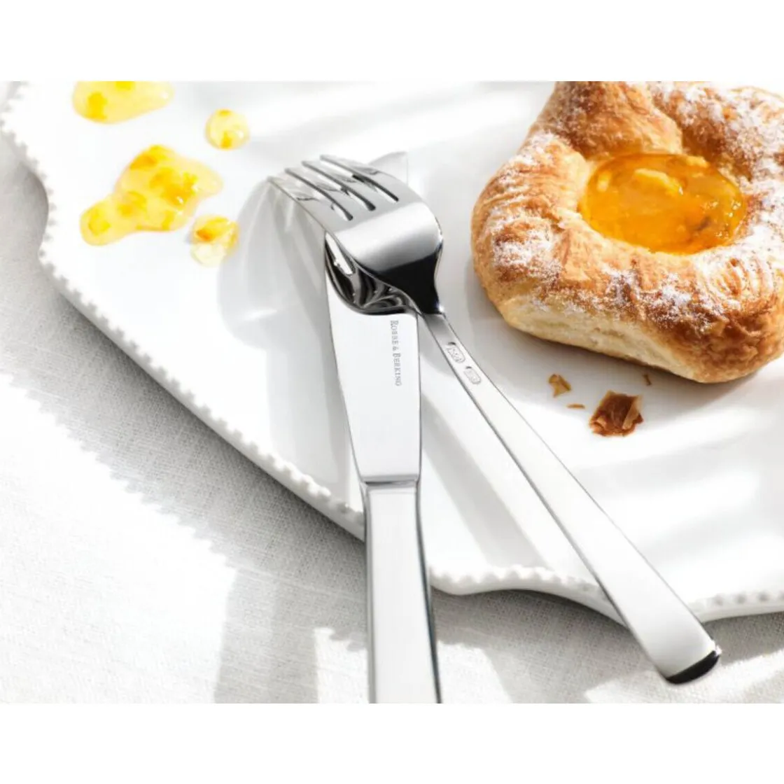 Weihnachten|Besteck Set 6 Personen<Robbe & Berking 24 tlg. Garnitur Atlantic 18/8 Brillant Poliert