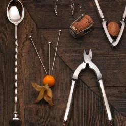 Longdrinklöffel<Robbe & Berking Barlöffel Martelé 90 g versilbert