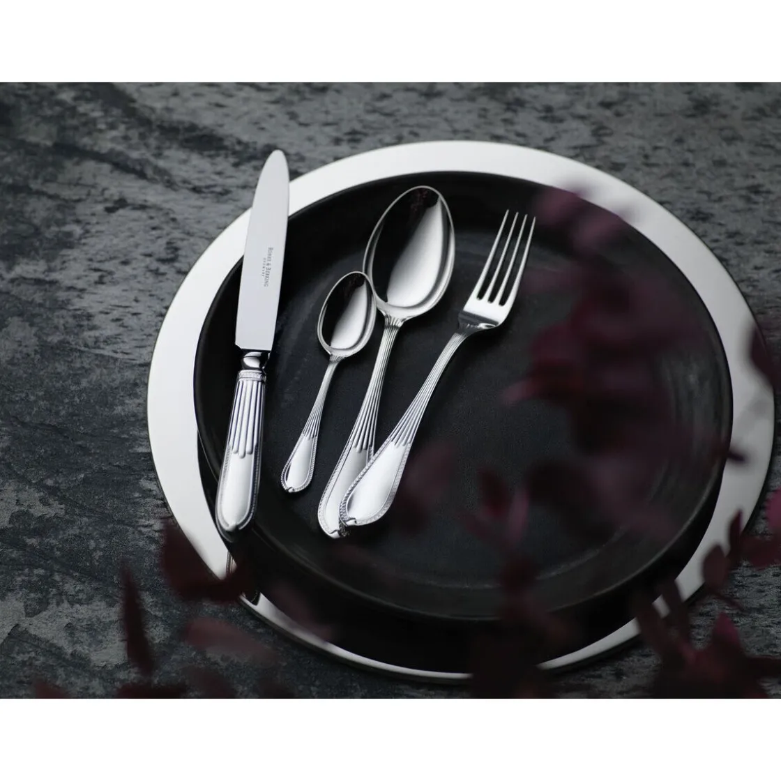 Echtsilber Besteck<Robbe & Berking Besteckgarnitur 24tlg Belvedere 925 Sterlingsilber