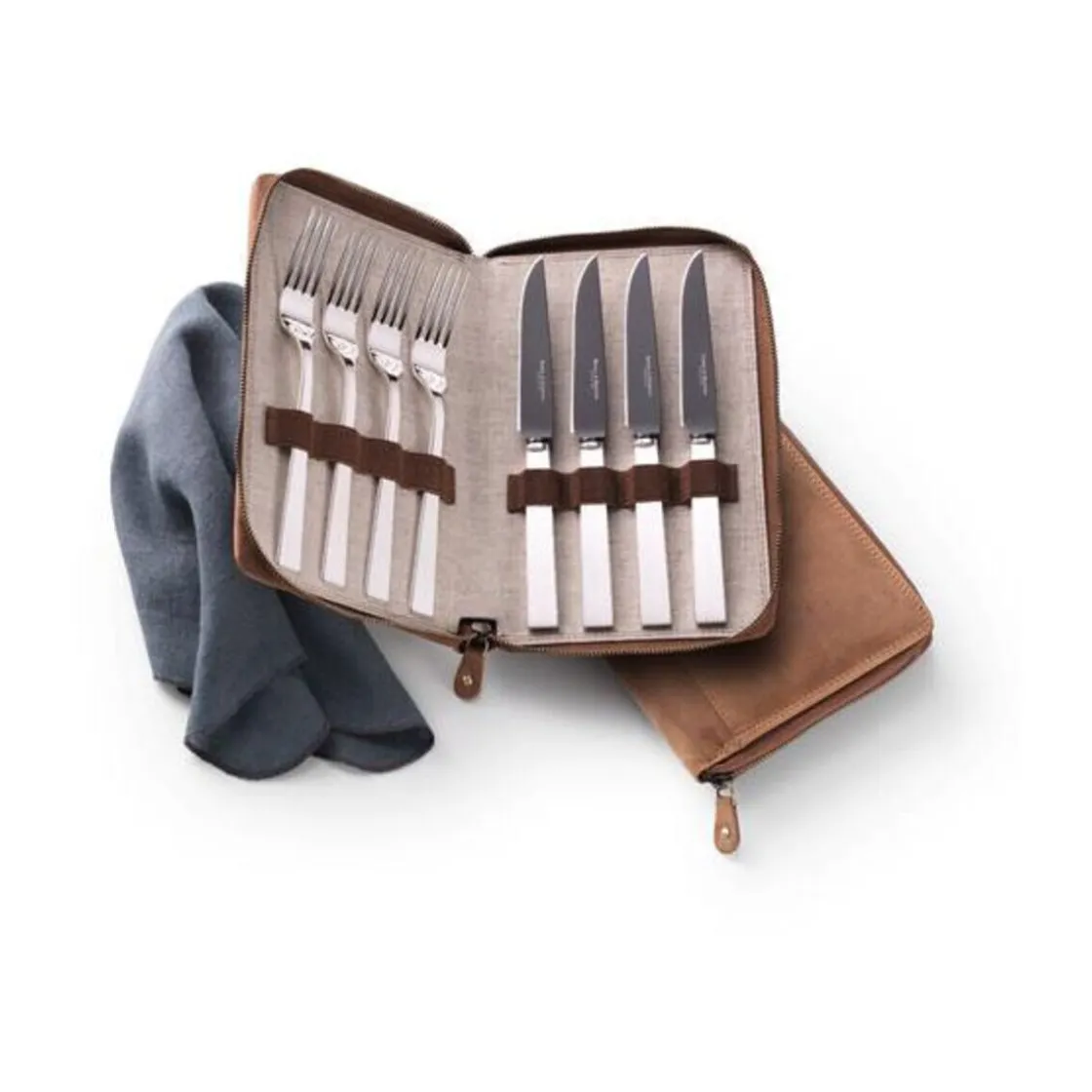 Robbe & Berking Grillset 8tlg. Frozen Black Riva 925 Sterlingsilber