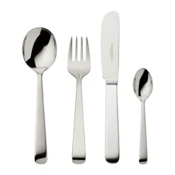 Kinderbesteck|Versilbertes Besteck<Robbe & Berking Kinderbesteck 4tlg im Etui Alta 150 g versilbert