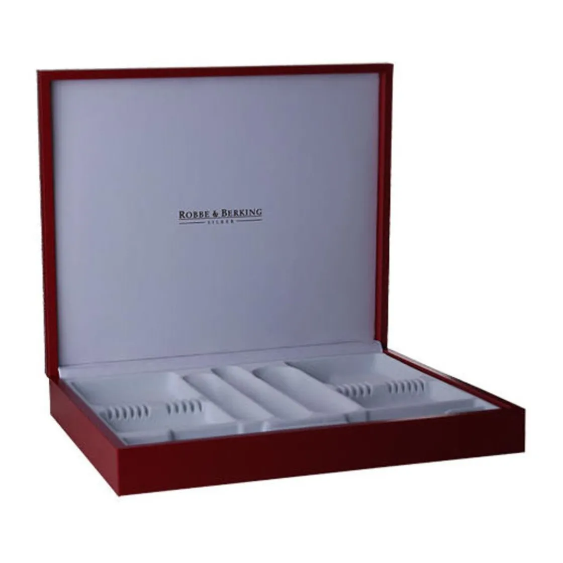 Besteckaufbewahrung<Robbe & Berking Luxuskassette Holz/Leder 24 o.30tlg. 41 X 34 X 7 cm