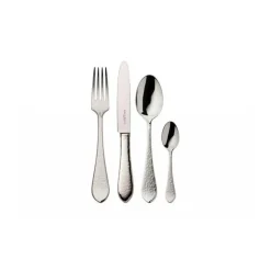 Versilbertes Besteck<Robbe & Berking Menübesteck-Set 4-tlg. Martelé 150 g versilbert