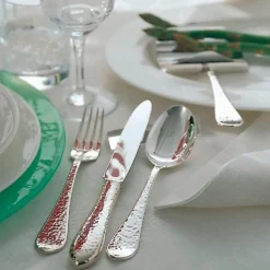 Versilbertes Besteck<Robbe & Berking Menübesteck-Set 30-tlg. Martelé 150 g versilbert
