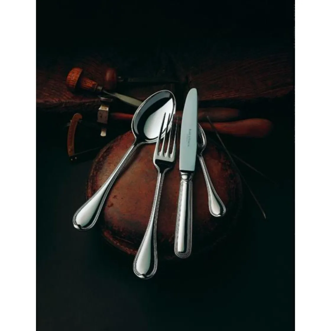 Echtsilber Besteck<Robbe & Berking Menübesteck-Set 4-tlg. Französisch-Perl 925 Sterlingsilber