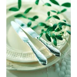 Versilbertes Besteck<Robbe & Berking Menümesser 24 cm Martelé 150 g versilbert