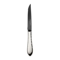 Robbe & Berking Steakmesser Frozen Black Martelé 925 Sterlingsilber