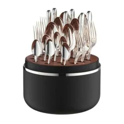 Robbe & Berking The Box - Belvedere 925 Sterlingsilber inkl. 24-tlg Besteckset Frozen Black